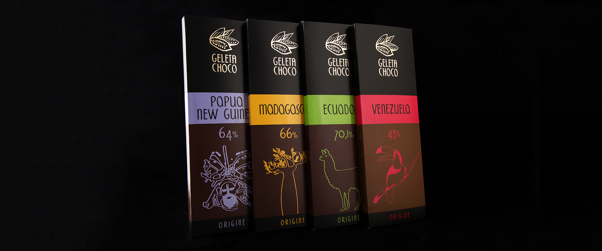 Nice packaging design for the Geleta product family...