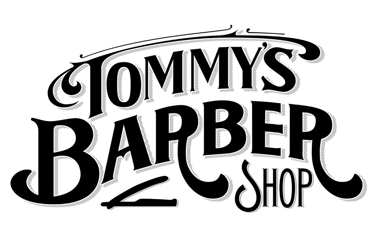 Lettering logo for a barber shop...