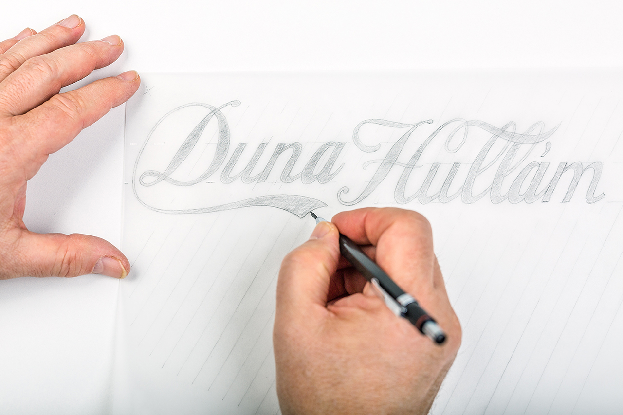 Lettering Danube Wave logo, sketch in progress...
